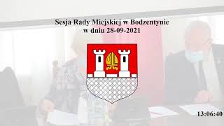 Sesja Rady Miejskiej w Bodzentynie z dnia 28 września 2021 r.