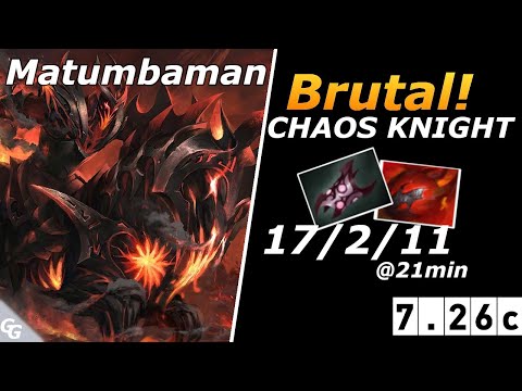 PUB STARS - High Quality Pro Matches - MATUMBAMAN - Chaos Knight - Safe Lane |- Dota 2 (7.26c)