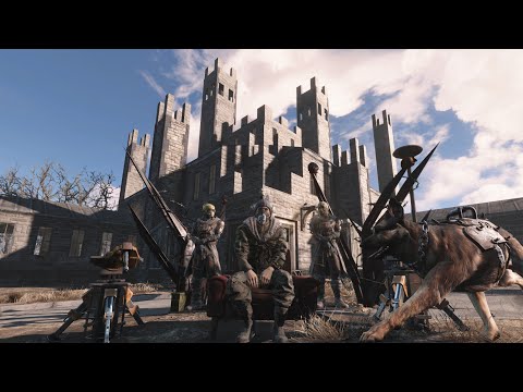 I Built a MEDIEVAL CASTLE in FALLOUT 4! Medieval Castle Settlement Build
