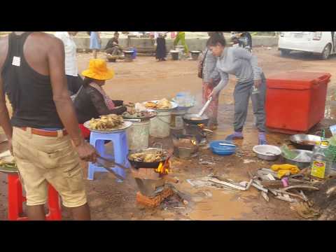 Rural Street Food - Street Food At Pagoda - Amazing Cambodian Village Food Video