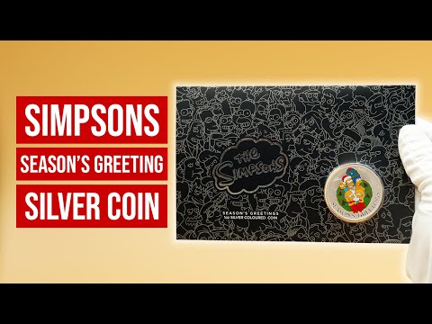 Unboxing The Simpsons Season’s Greetings 2022 1oz Silver Coloured Coin in Card