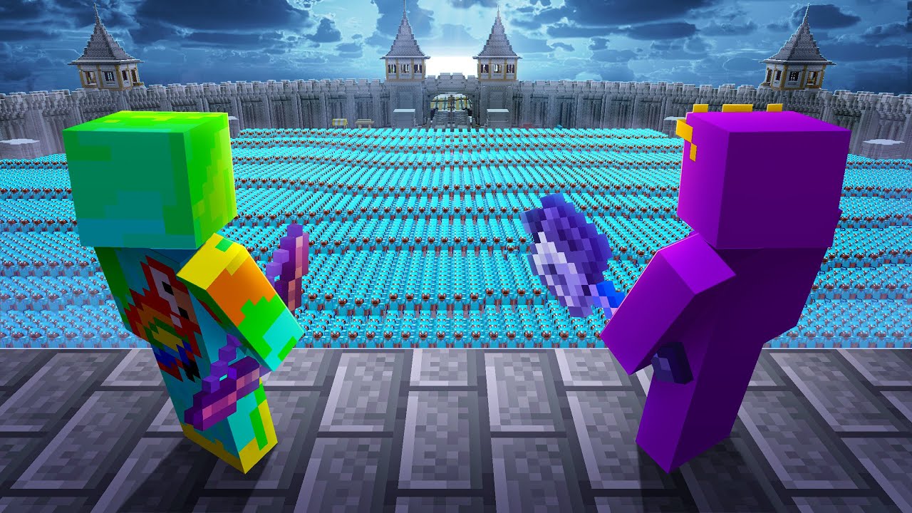 2 Minecraft Pros VS 1000 Hunters