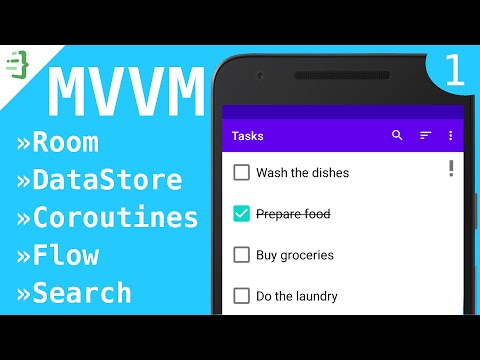 Project Setup MVVM To Do List App with Flow and Architecture Components 1