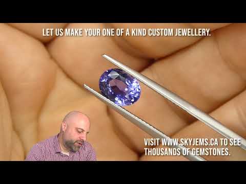 2.50ct Oval Color Change Sapphire GIA Certified Unheated Sri Lanka, Blue to Purple - GIAS0325