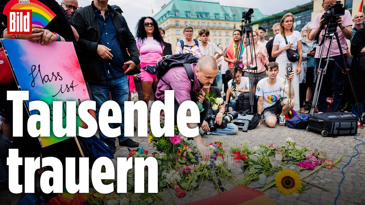 CSD-Terror in Berlin – Tausende gedenken der Opfer am Brandenburger Tor