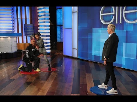 Jaden and Willow Smith Play 'Heads Up' with Ellen