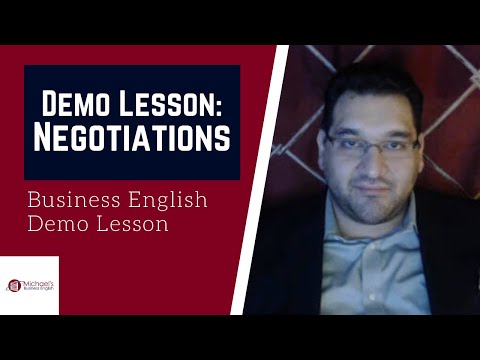 Demo Lesson: Negotiations (Business English)