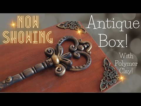 HOW TO: Make an ANTIQUE BOX with POLYMER CLAY! Interesting mixed media piece of artwork!!