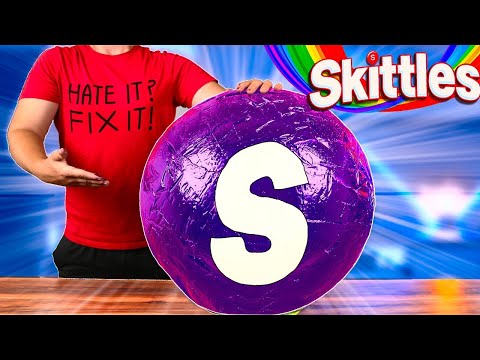 Giant Skittles | How to make the world's largest DIY Skittles by VANZAI CUISINE