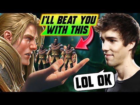 THIS MAN SWORE he'd beat World Champ WC3 player with THREE PEASANT TOWERRUSH - Grubby