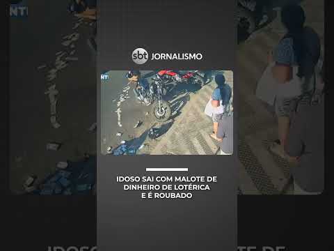 Idoso sai de lotérica com malote de dinheiro e é assaltado por dupla | #PrimeiroImpacto