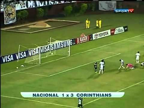 Libertadores 2012 - lances de Nacional-PAR 1 X 3 Corinthians