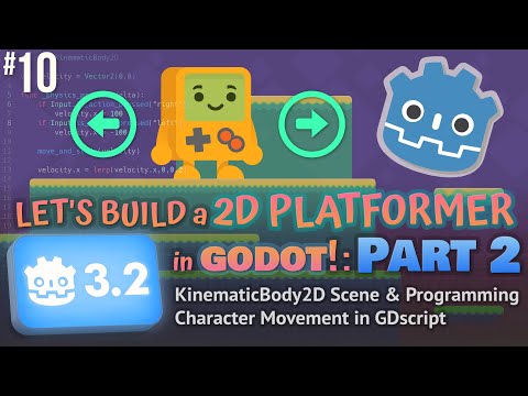 Godot 3.2: Let's Build a 2D Platformer!: Part 2 #godotengine