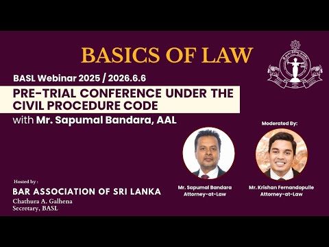 Basics of Law: Pre-Trial Conference under the Civil Procedure Code