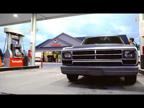 Cruising in the '87 Dodge D150.