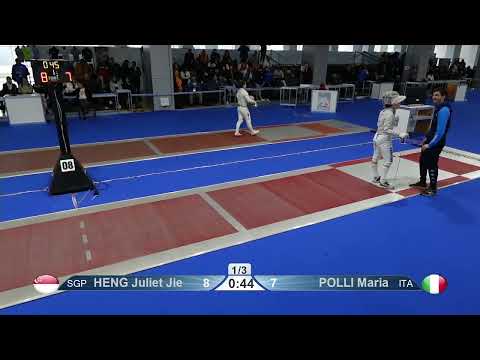 2023 Day01 T32 16 F S Individual Junior Plovdiv BUL CHM 8 POLLI ITA vs HENG SGP