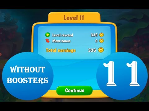 Fishdom Level 11 - [17 moves] [2022] [HD] solution of Level 11 Fishdom[No Boosters]