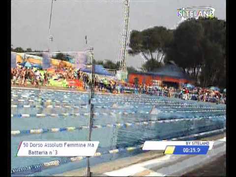 Serie 3 dei 50 Dorso  Assoluti Femmine Master - 11 Memorial Andrea Bettiol