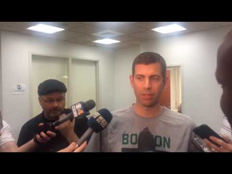 Brad Stevens discusses predraft workouts with former Butler players Kellen Dunham and Roosevelt Jone