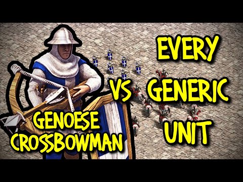 ELITE GENOESE CROSSBOWMAN vs EVERY GENERIC UNIT | AoE II: Definitive Edition