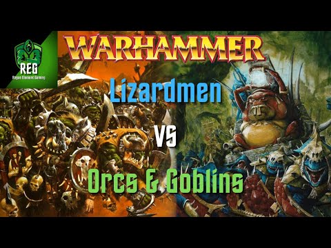 Warhammer Fantasy 6th Edition Battle Report | Orcs & Goblins vs Lizardmen