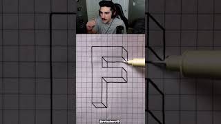 Download lagu How to Draw 3D Letter F! 🤯 mp3