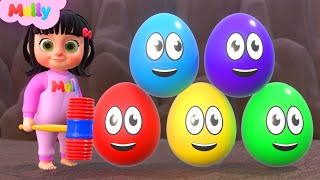Download lagu Melly Explores Colorful Surprise Eggs | Yes Yes Playground Song | Melly Nursery Rhymes & Kids Songs mp3