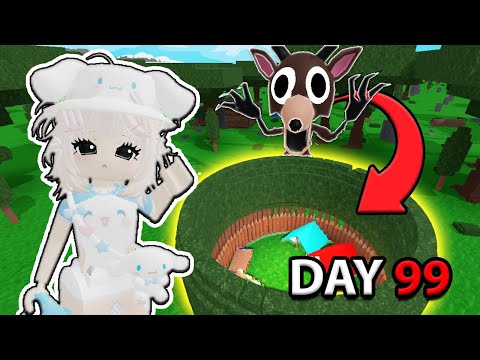 I Built The ULTIMATE AESTHETIC AND SAFEST BASE EVER in 99 nights in the forest!