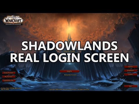 Shadowlands - The REAL Login Screen with music and animation