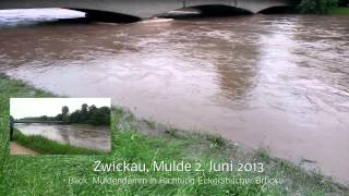 preview picture of video 'Hochwasser, Zwickau 2. Juni 2013, Katastrophenalarm in Raum Zwickau'