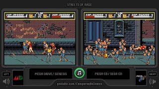 Streets of Rage (Sega Genesis vs Sega Cd) Side by Side Comparison