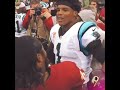 Cam Newton Exchange with Josh Norman Postgame