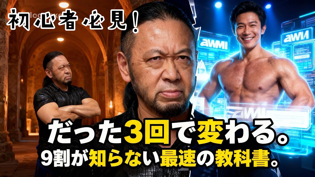 「【初心者専用】本当は3回で変われる。9割が損している『最速で筋肉がつく』本物の教科書」