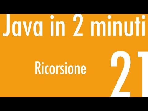 La ricorsione - Java in 2 minuti #21