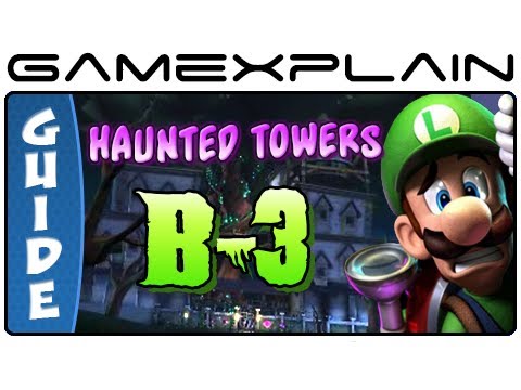 Luigi's Mansion 2: Dark Moon: Haunted Towers B-3 Gem, Boo & Puzzle Guide & Walkthrough (100%!)