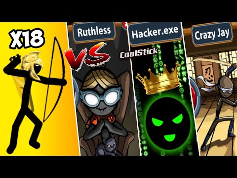 Golden Archidons Vs All Tournament Characters - Crazy Jay, Hacker .exe, Ruthless | Stick War Legacy