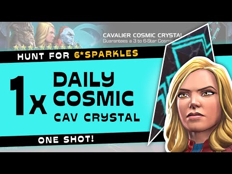 Cavalier COSMIC Daily Crystal One Shot! The hunt to Awaken 6* Sparkles | Marvel Contest of Champions