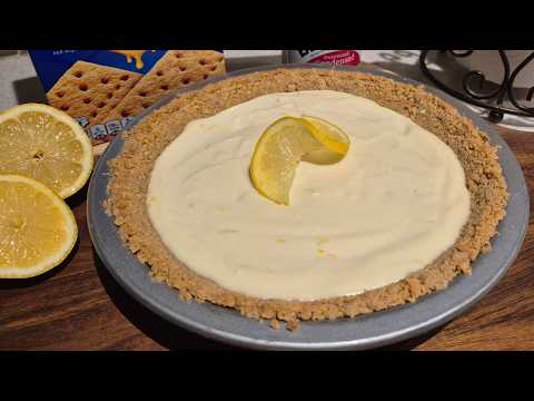 3 Ingredient No-Bake Lemon Cream Pie - Easiest Pie I've Ever Made
