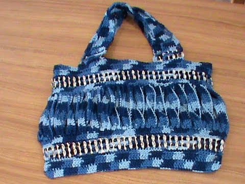 Cómo tejer paso a paso bolsa con arillas de lata y ganchillo a crochet 1 de 8