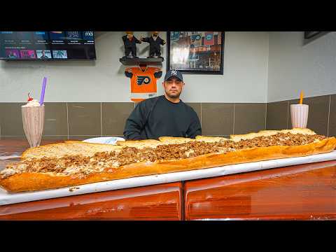 They’ll Pay You $200 to Eat This 12-LB Philly Cheesesteak! | Richie's 4-FT Cheesesteak Challenge