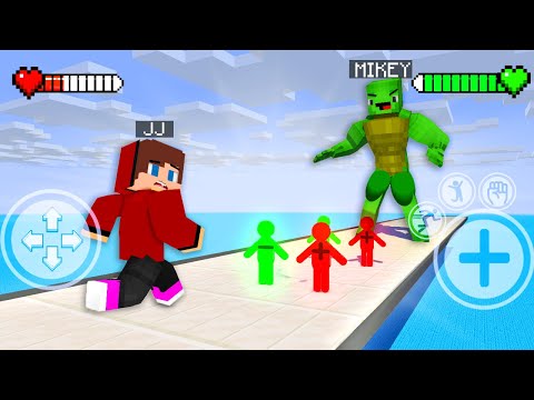 JJ vs Mikey in GIANT RUSH Game - Maizen Minecraft Animation