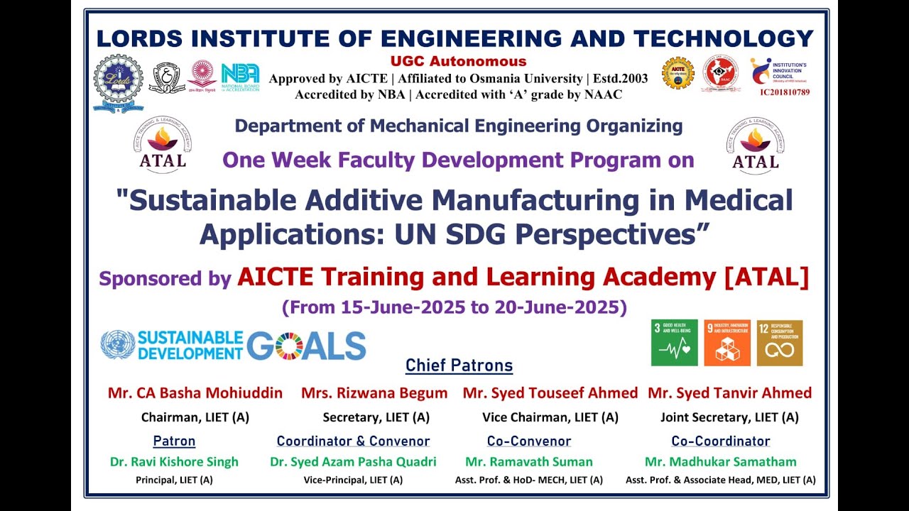AICTE-ATAL FDP | Day-6 | Validatory Session | Mechanical Engineering | Lords Inst. of Engi., & Tech.