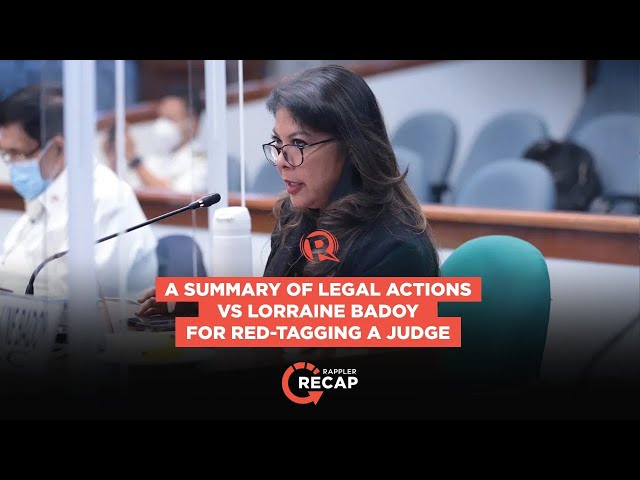 Rappler Recap: A summary of legal actions vs Badoy for red-tagging judge