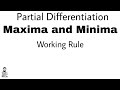 9 MAXIMA MINIMA WORKING PROCESS Partial Differentiation
