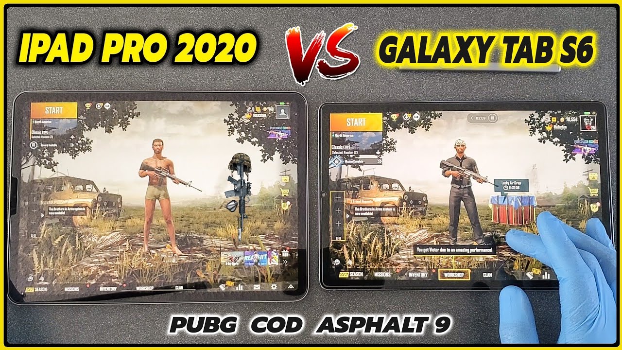 iPad Pro 2020 vs Galaxy Tab S6 GAMING TEST | pubg, cod, asphalt 9, Shadow Fight 3
