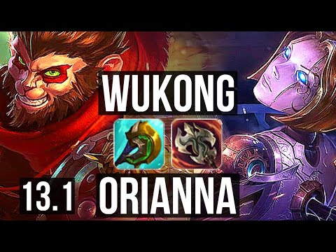 WUKONG vs ORIANNA (MID) | 2.2M mastery, 1800+ games, 6/3/12 | KR Diamond | 13.1