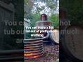 DIY wine barrel hot tub made with our wood fired coil kit
