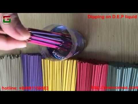 Different colours of incense sticks