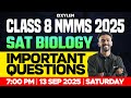 Class 8 NMMS 2025 SAT Biology Important Questions Xylem Class 8