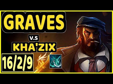 SKEANZ (GRAVES) vs KHA'ZIX - QUADRAKILL 16/2/9 KDA JUNGLE CHALLENGER GAMEPLAY - EUW